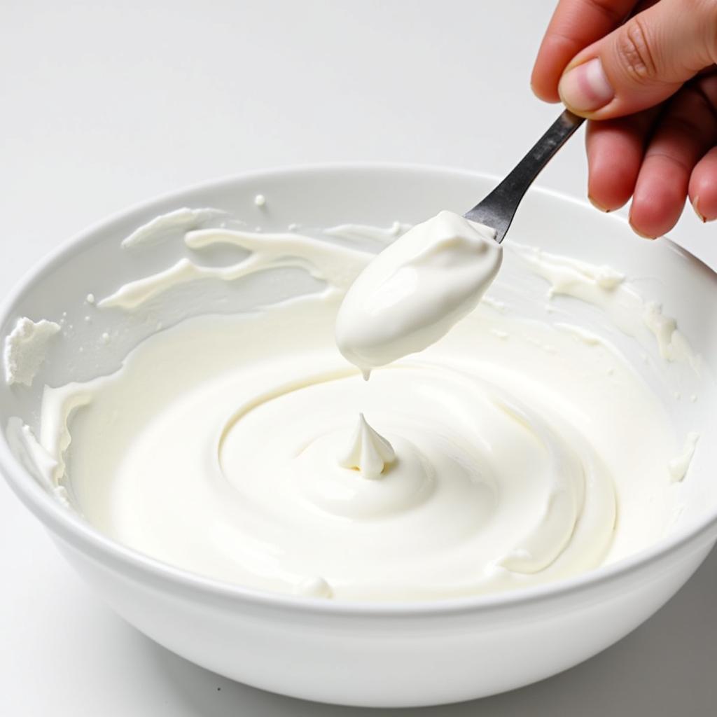 White gel food coloring being used to create bright white frosting