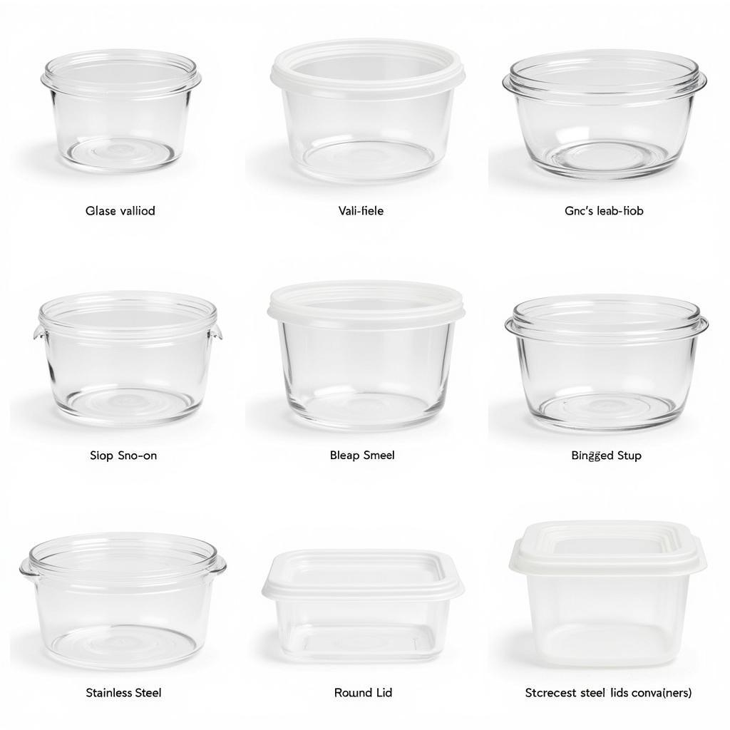 Different types of 24 oz food storage containers showcasing various materials, shapes, and lid designs.