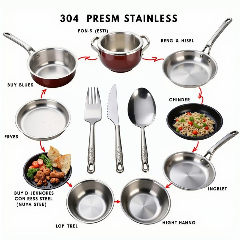 High-Quality 304 Stainless Steel Cookware Set