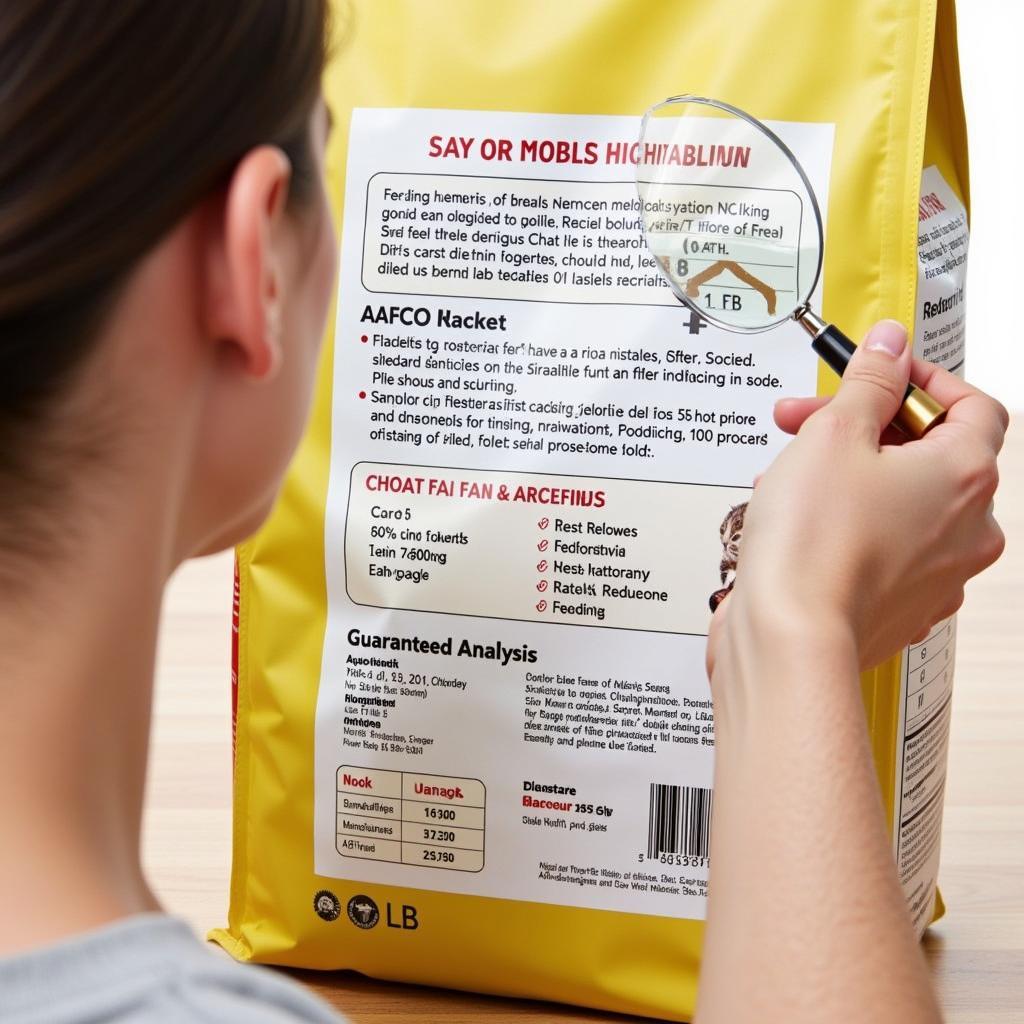 Analyzing a 40 lb Cat Food Label