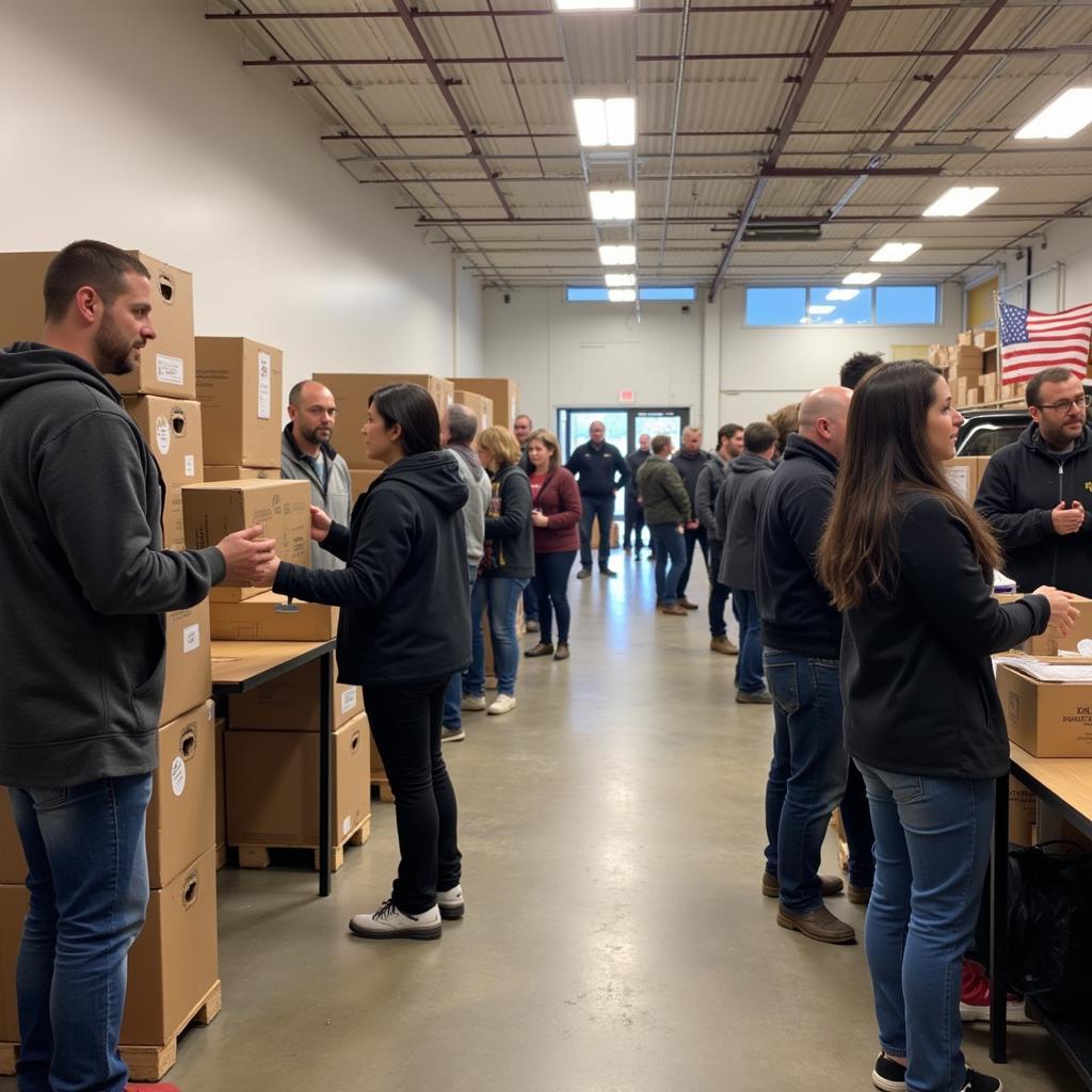 Food Distribution at the Aberdeen WA Food Bank