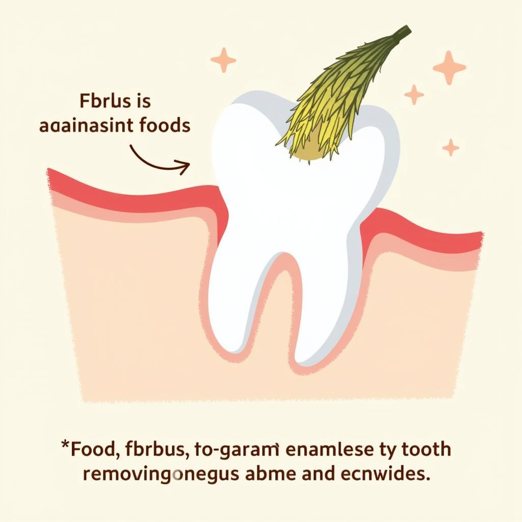 Abrasive foods cleaning teeth