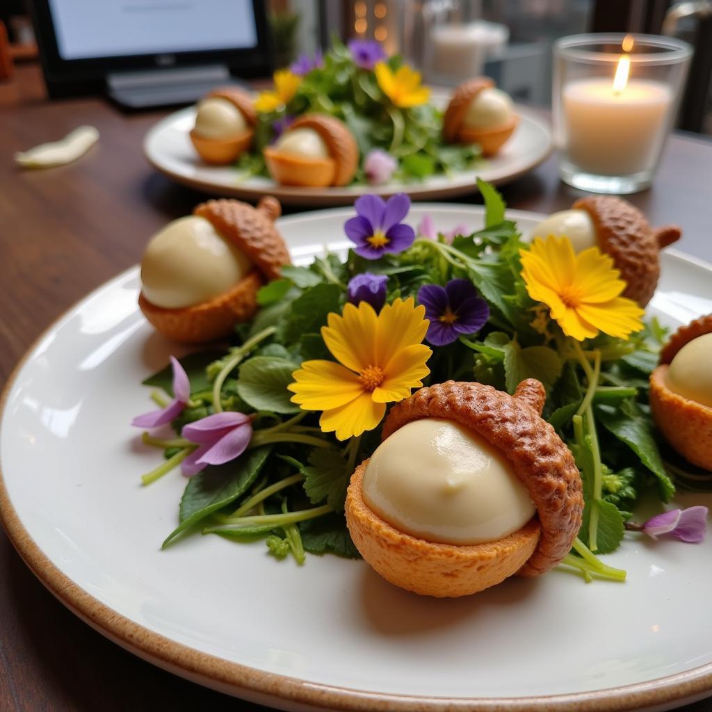 Acorn Bites and Forest Floor Salad