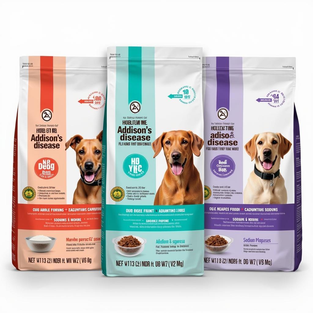 Dog food for Addison's disease with balanced sodium and potassium