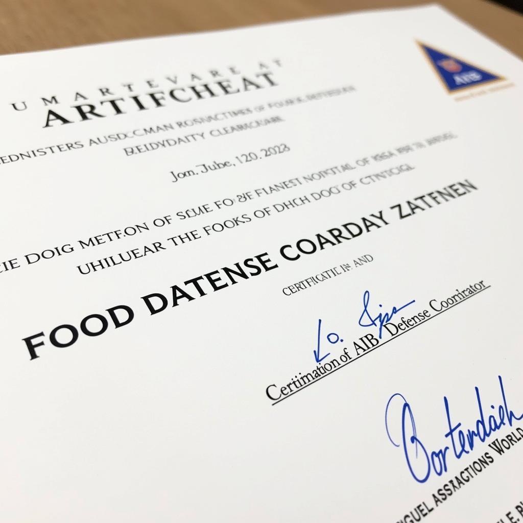 AIB Food Defense Certification