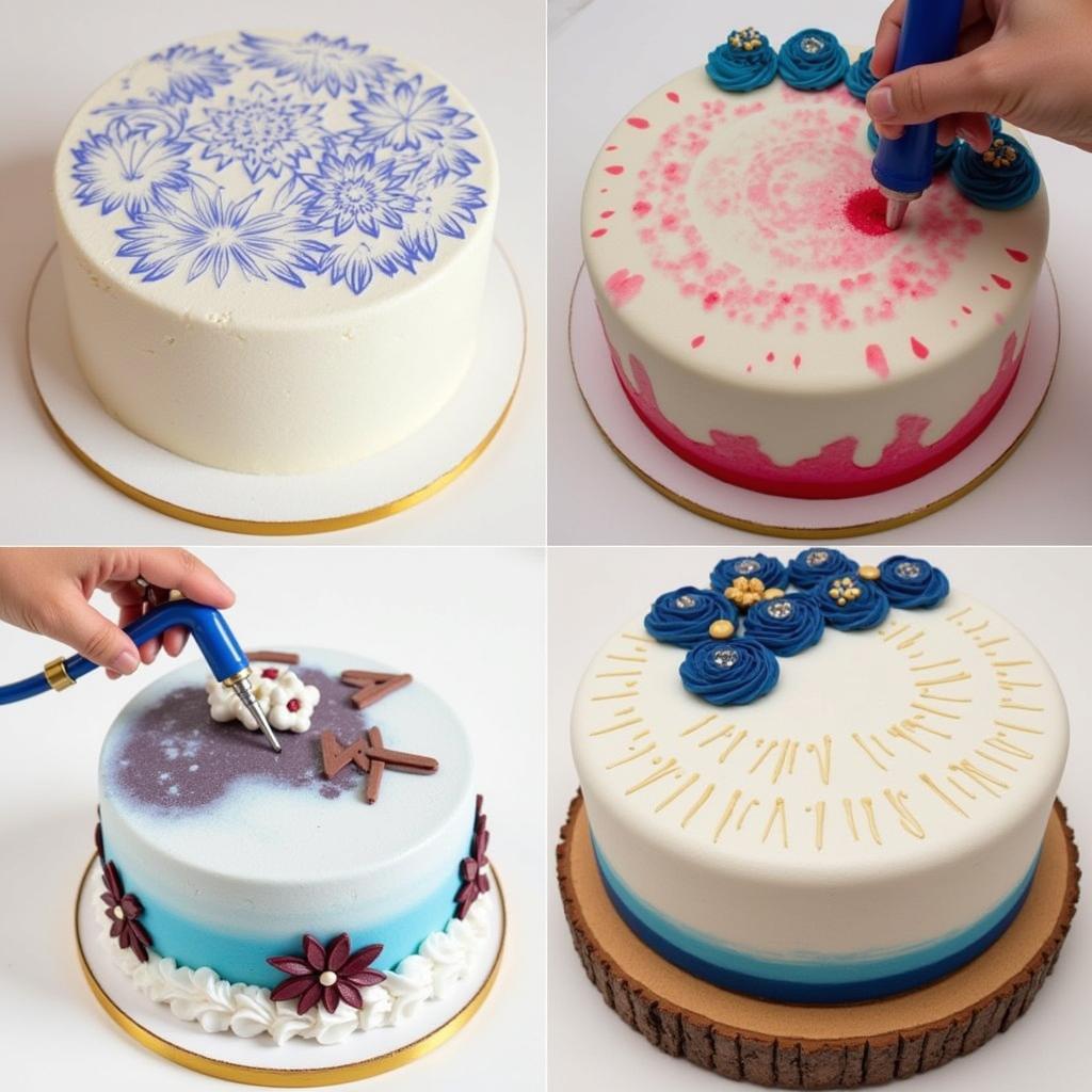 Airbrush Food Coloring Techniques on Cake