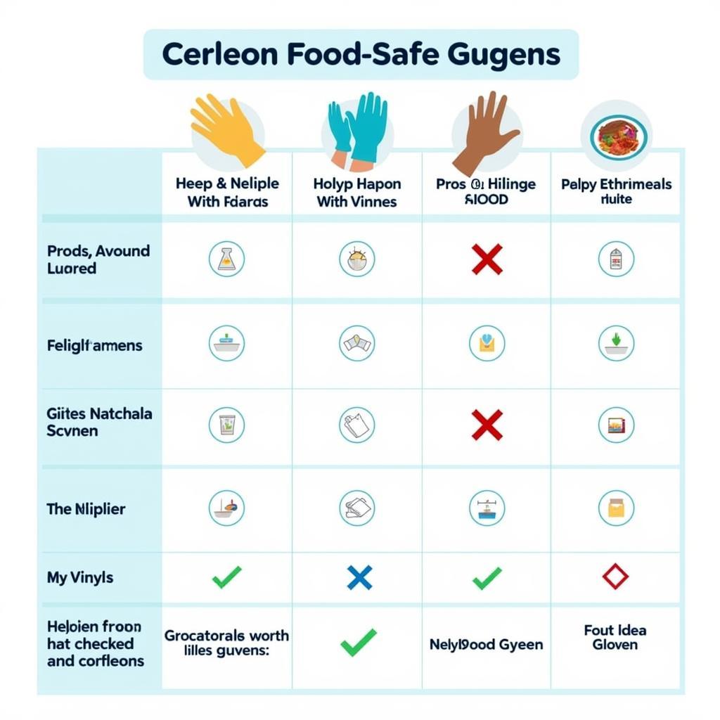 Alternative glove options for food preparation.