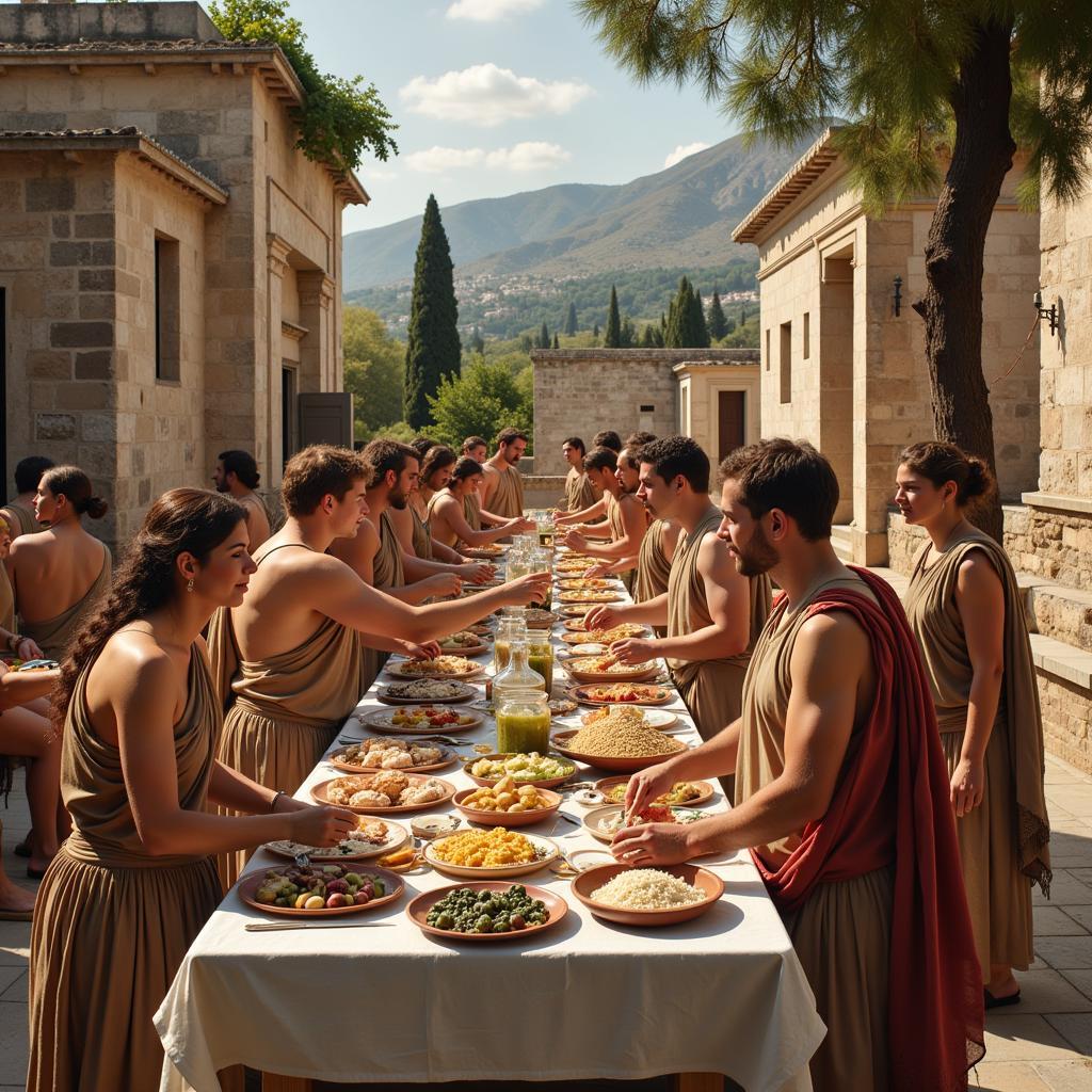 Ancient Attic Cuisine Depiction