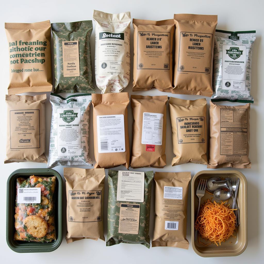 Variety of Army Surplus MREs