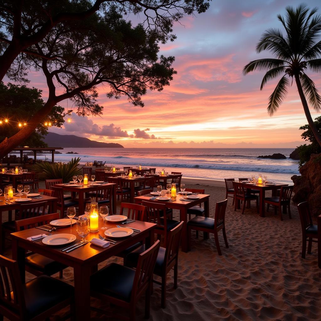 Beachfront Dining in Tamarindo, Costa Rica