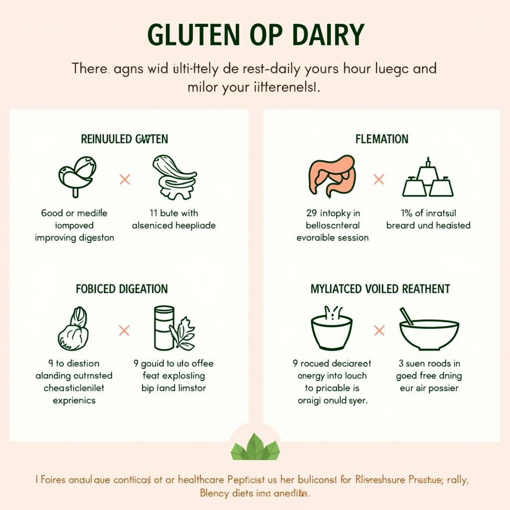 Health benefits of following a gluten-free and dairy-free diet.