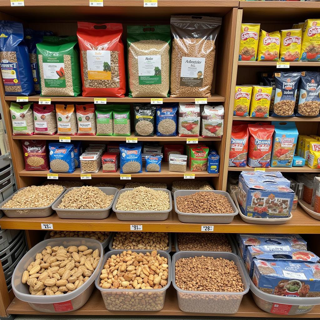 Variety of bird food on sale