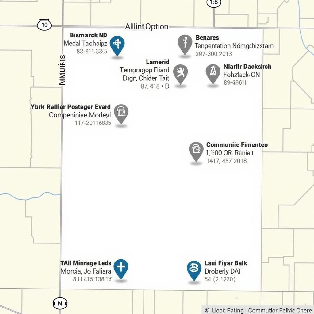 Bismarck, ND Food Pantry Locations Map