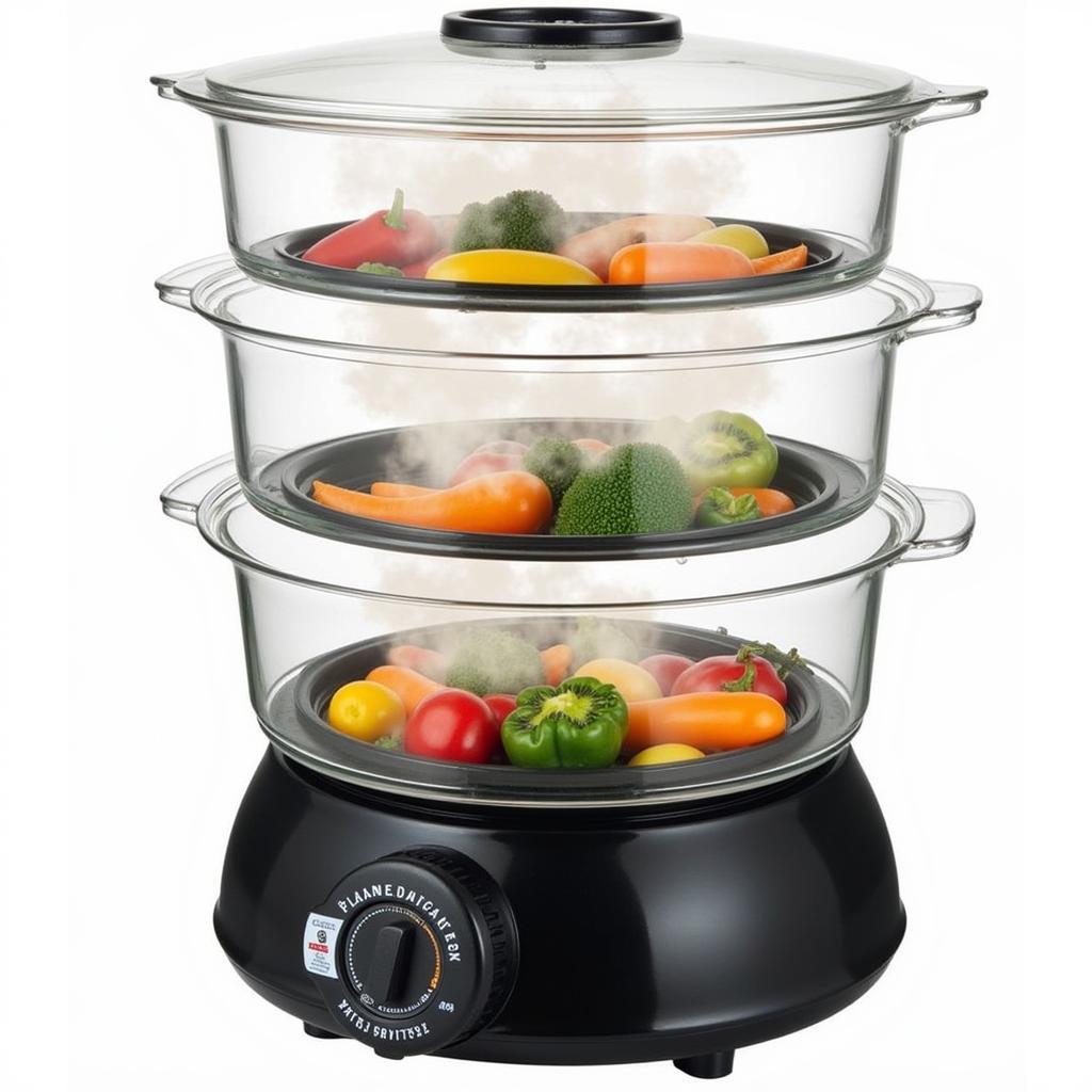 Black Decker Food Steamer in Use