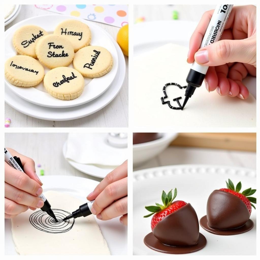 Black Food Marker Decorating Techniques