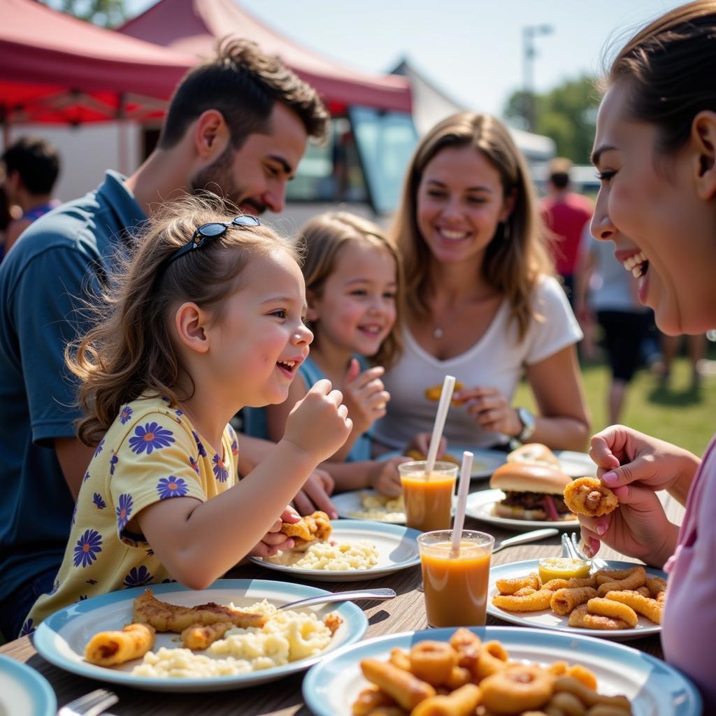 Brookhaven Food Truck Families Enjoying Meals