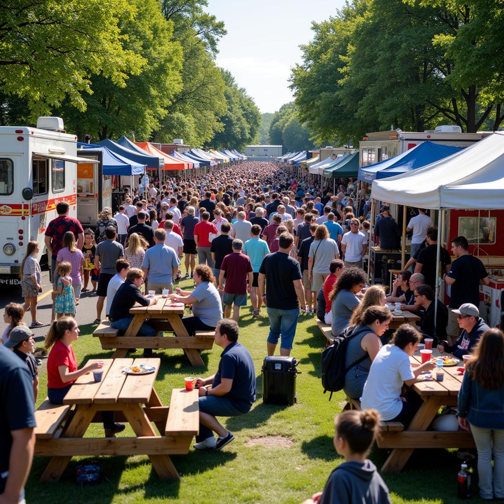 Brookhaven Food Truck Wednesday Crowd Scene