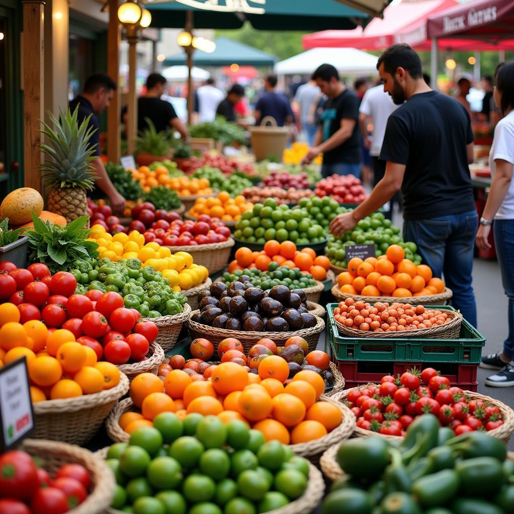 Fresh Produce at the Bucks Food Market