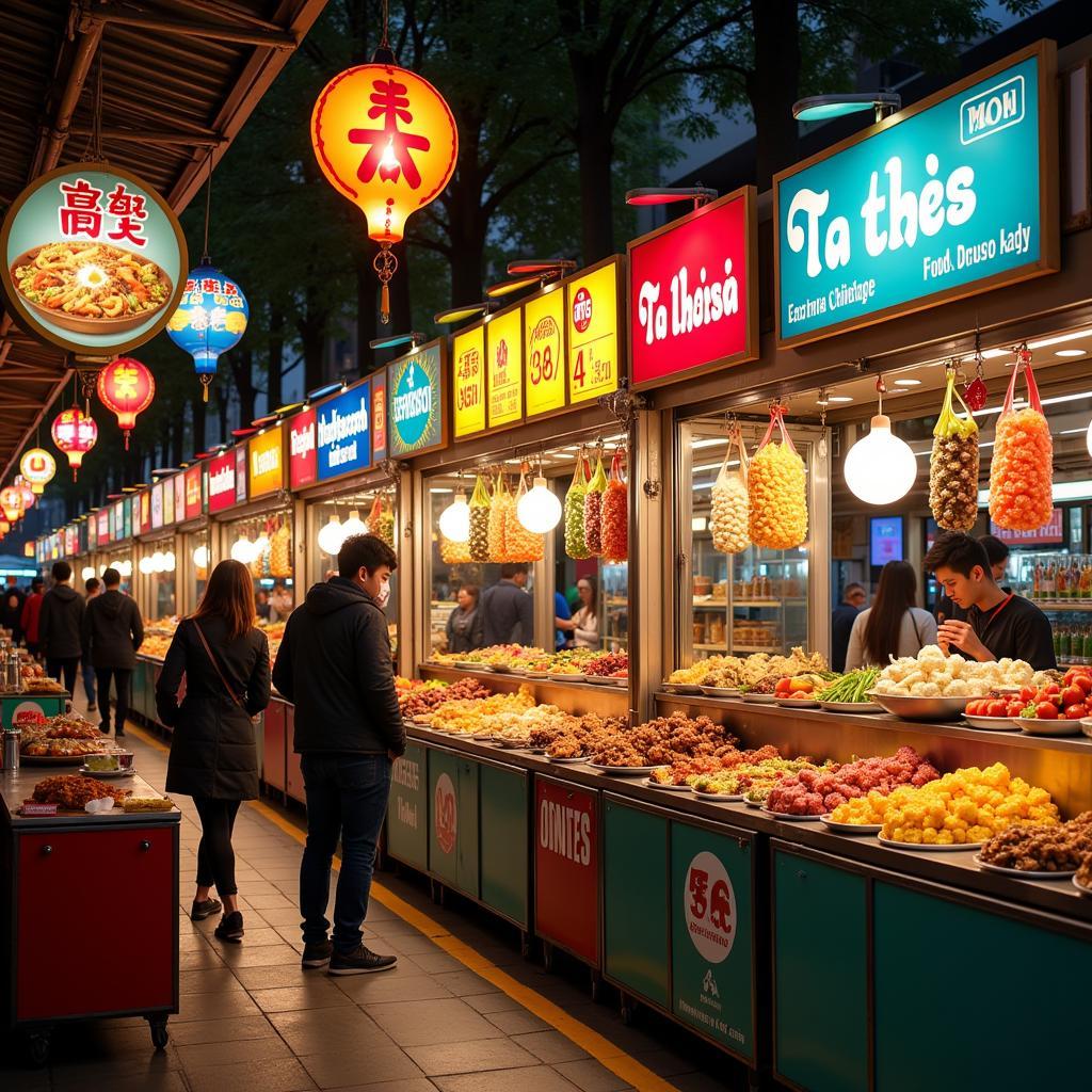 A variety of food stalls at the Capital Food and Wine Festival.