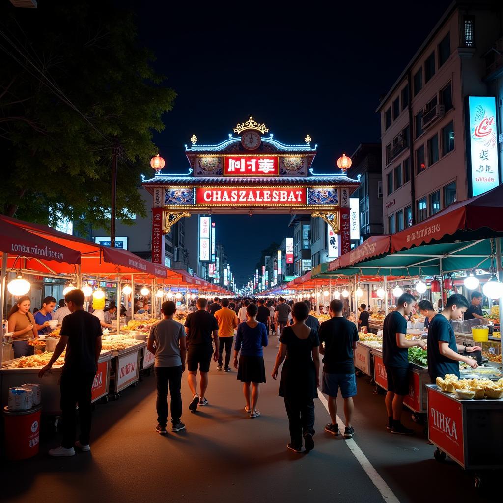 Bustling Atmosphere of Chang Phuak Gate Night Market