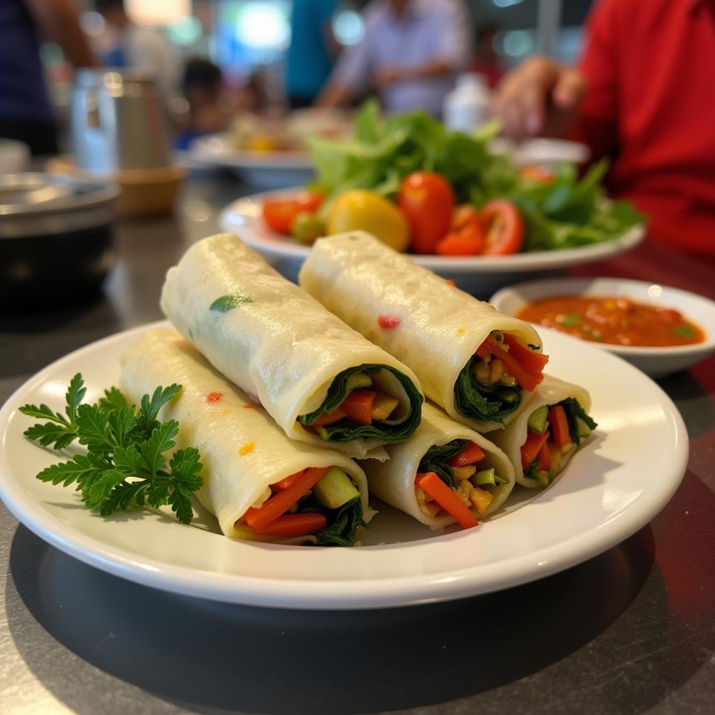 Fresh Vegetarian Spring Rolls at Chang Phuak Gate