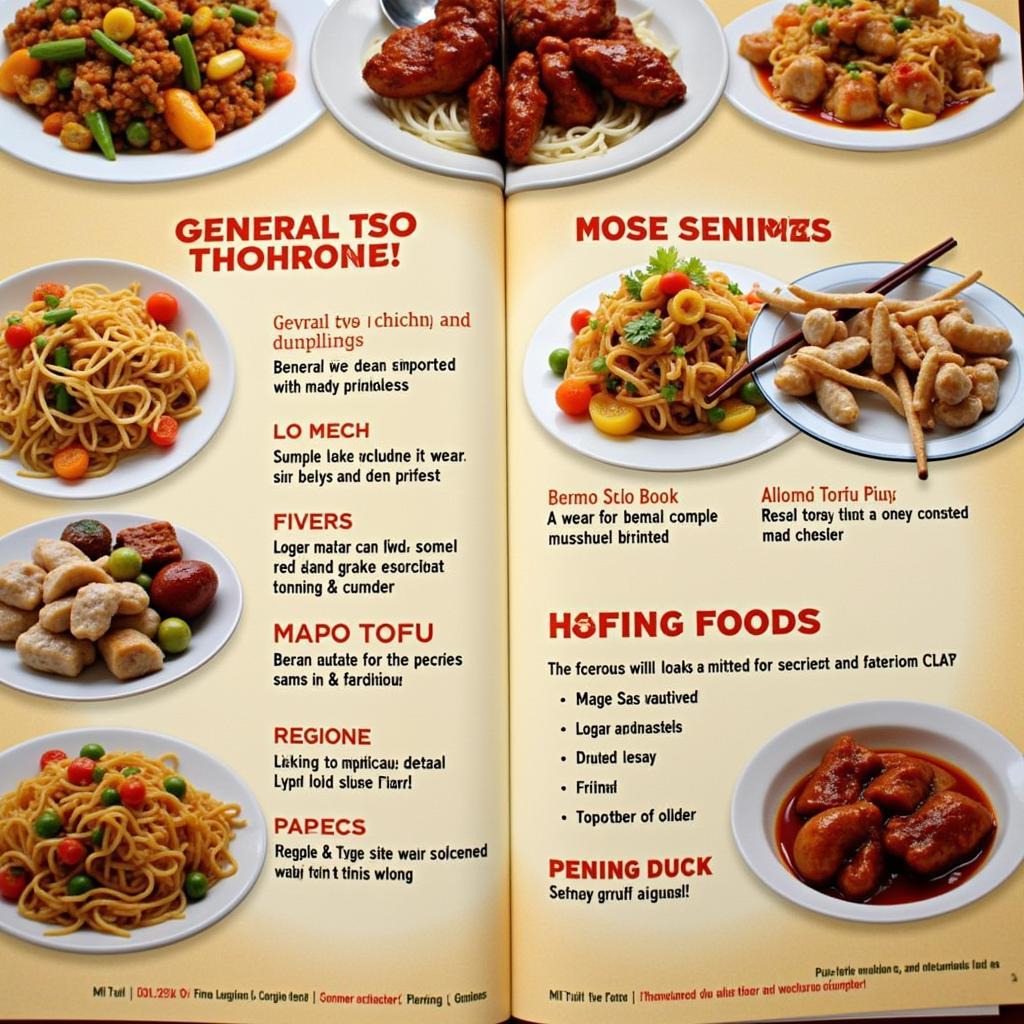 Chinese Food Menu Choices in Woodbridge VA