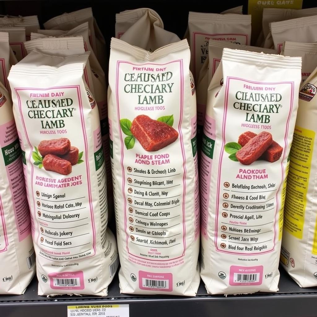 Comparing different lamb limited ingredient dog food bags