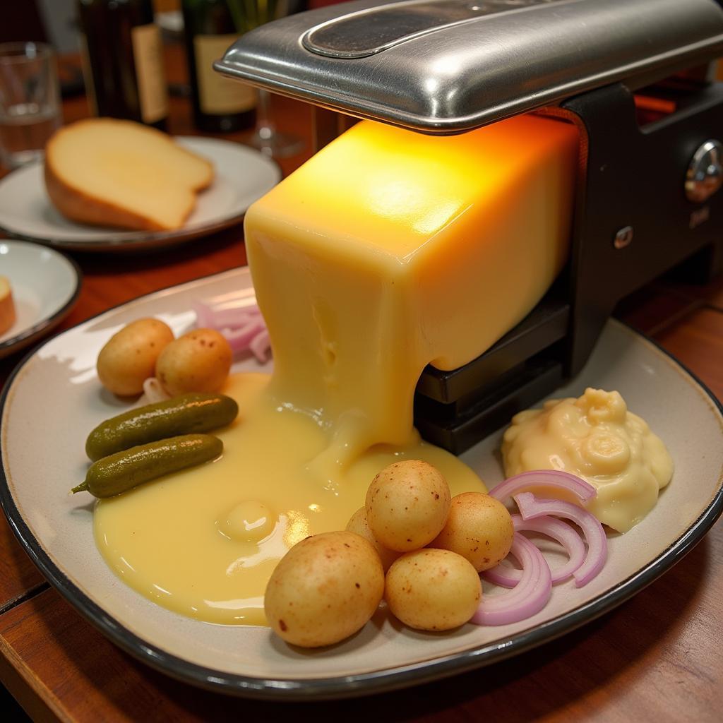 Classic Raclette with Potatoes and Gherkins