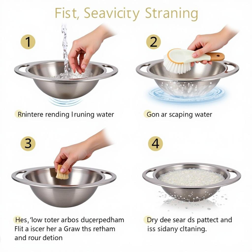 Cleaning and Maintaining Your Food Strainer: Step-by-step guide on how to properly clean and care for a food strainer.