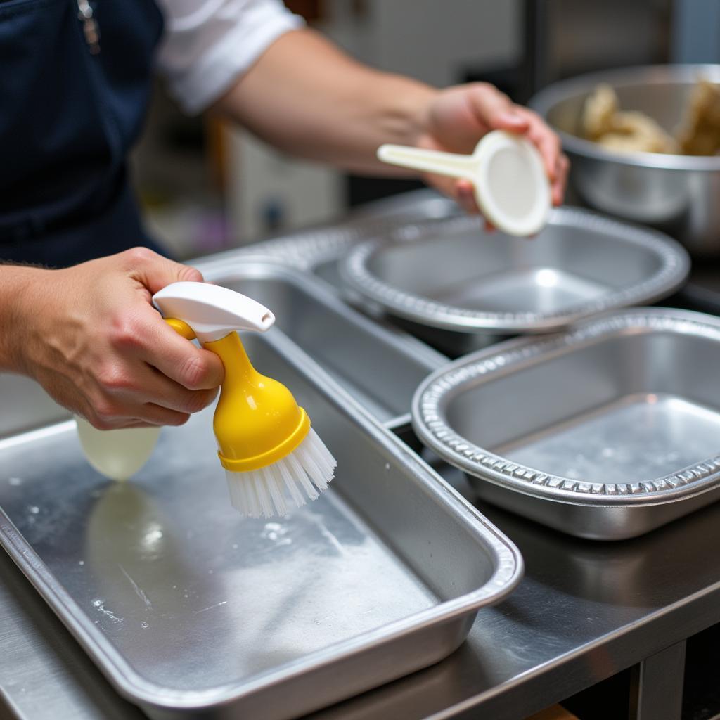 Cleaning Commercial Food Trays