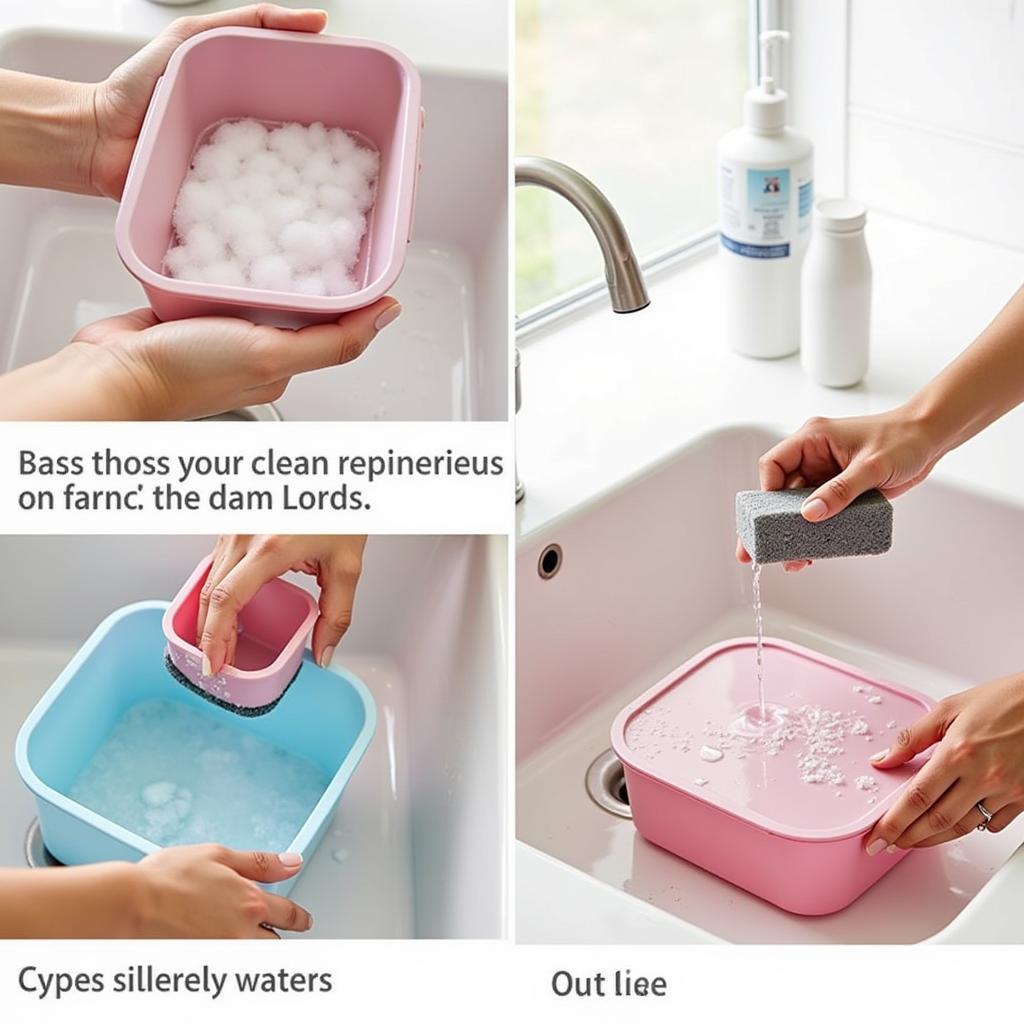 Cleaning Silicone Food Containers in a Sink