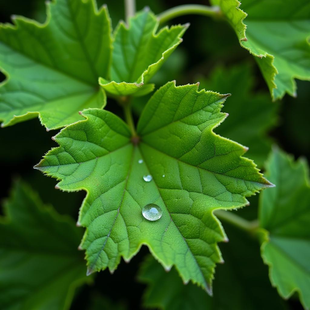 Close-Up of Chicory Leaves in a Deer Food Plot