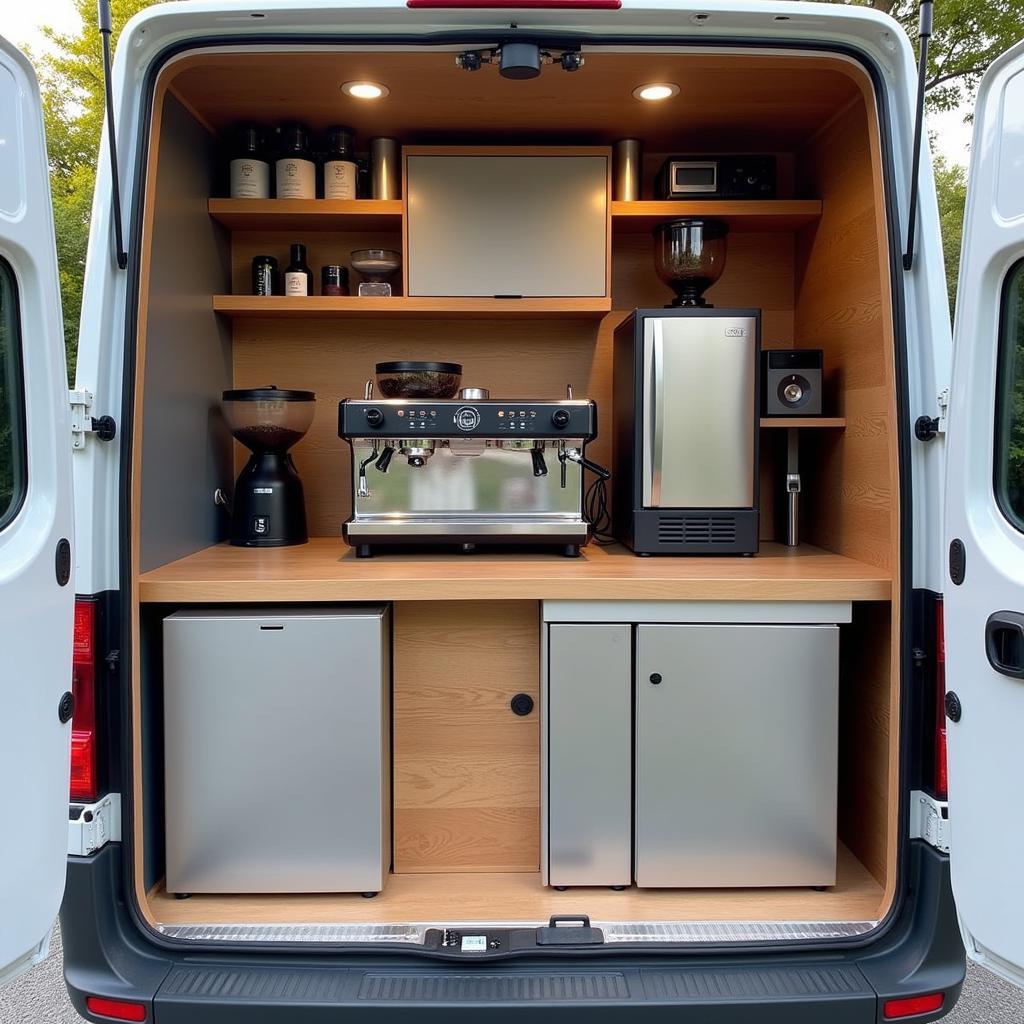 Coffee Food Truck Interior Equipment