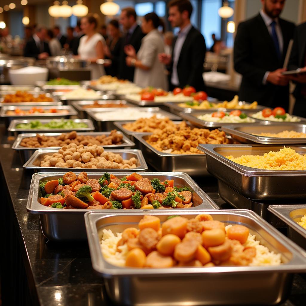 Commercial Food Trays at a Catering Event