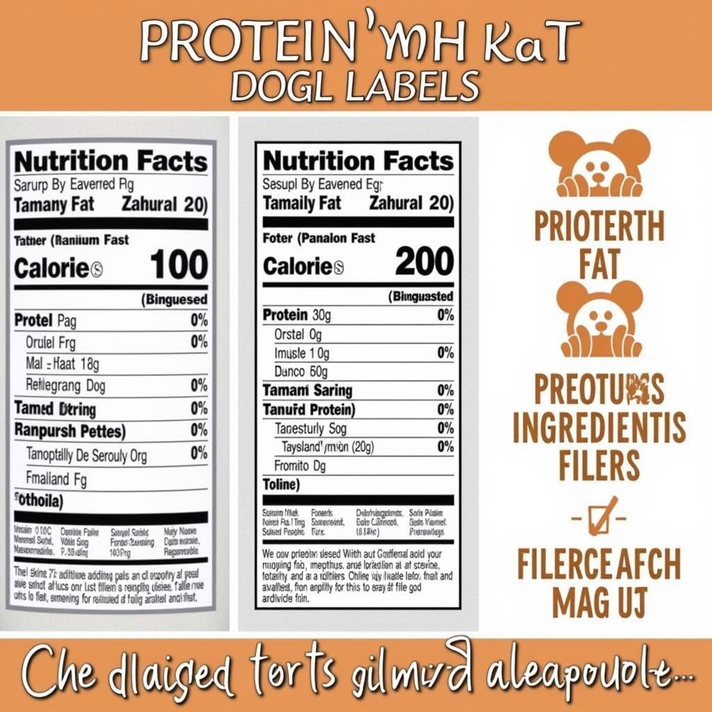 Comparing Dog Food Labels for Nutritional Information