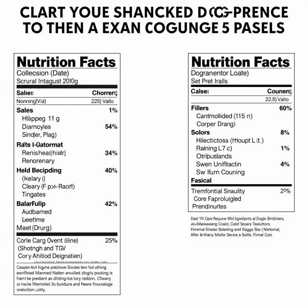 Comparing Dog Food Labels