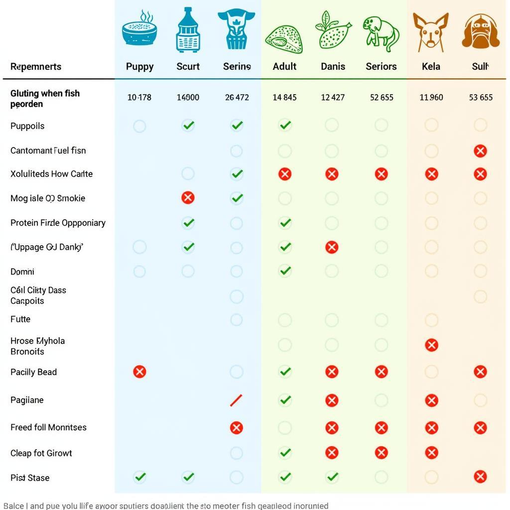 Comparison chart of various limited ingredient fish-based dog foods