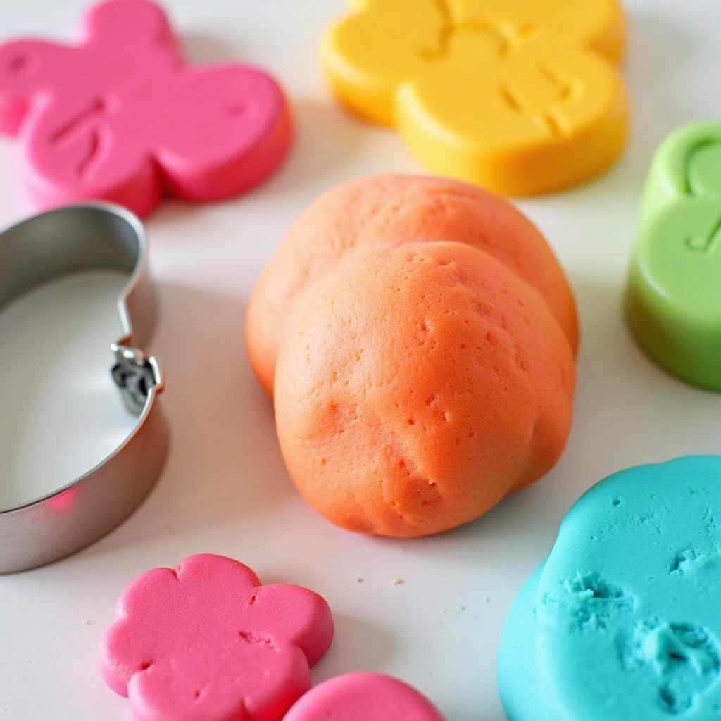 Colorful Cornstarch Playdough