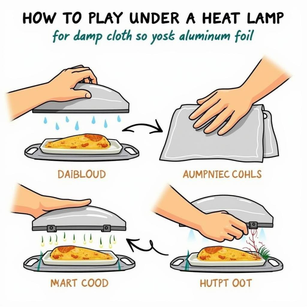 Covering Food Under a Heat Lamp to Retain Moisture