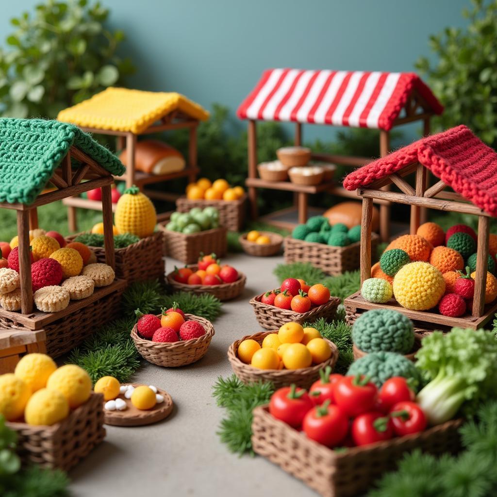 Crochet Food Market Patterns: Create Your Own Miniature Market