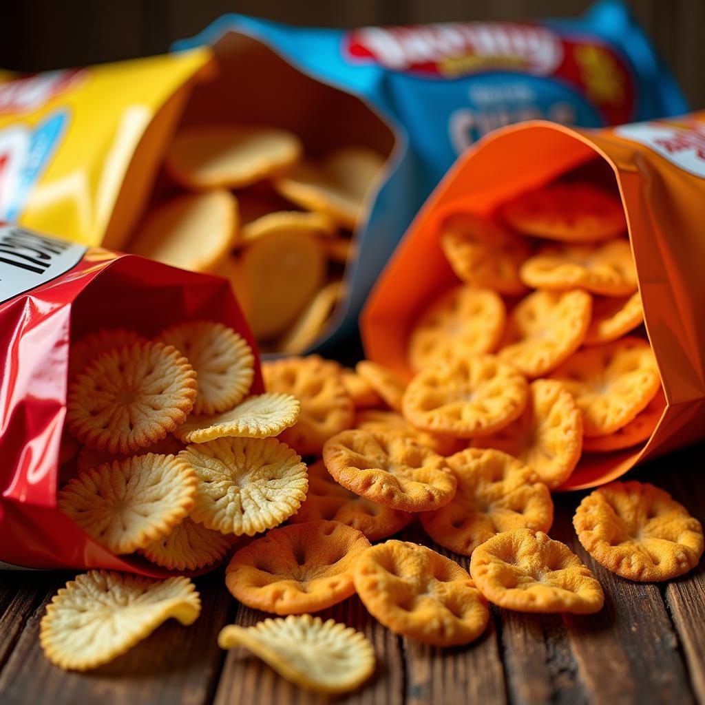 A Variety of Crunchy Munck Foods