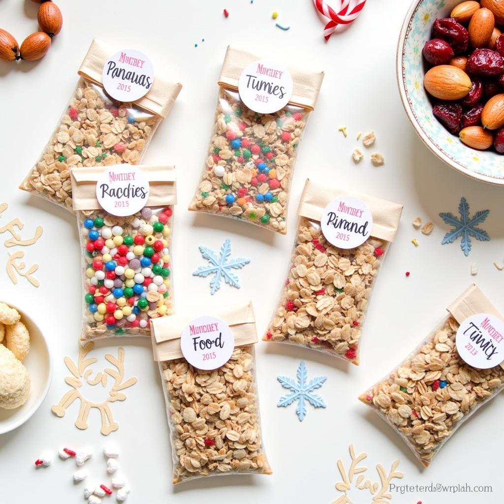 Decorated Reindeer Food Bags