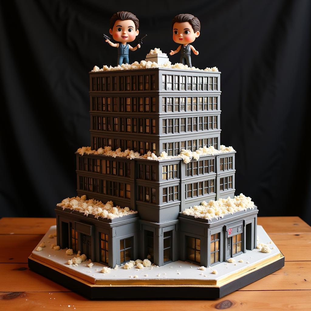 Die Hard Themed Cake Shaped Like Nakatomi Plaza