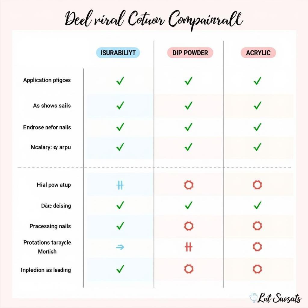 Comparison of Gel, Dip, and Acrylic Nail Services