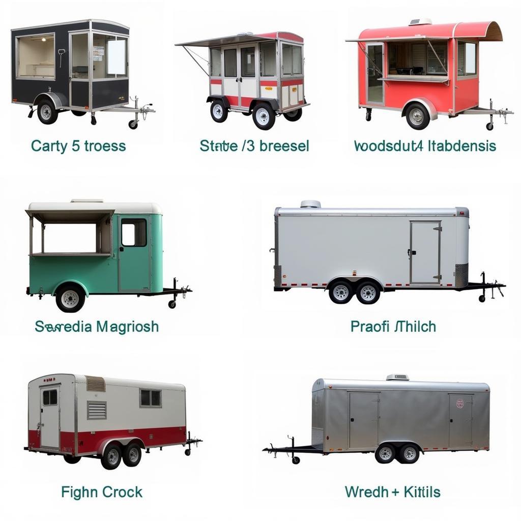 Different Types of Food Service Carts and Trailers