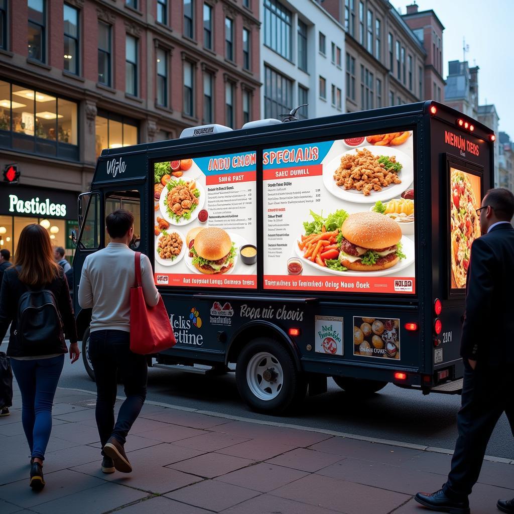 Digital Menu Board Advantages for Food Trucks