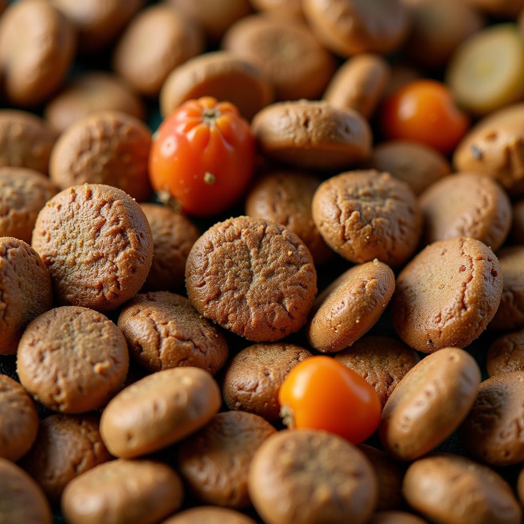 Close-up of Dog Food Kibble