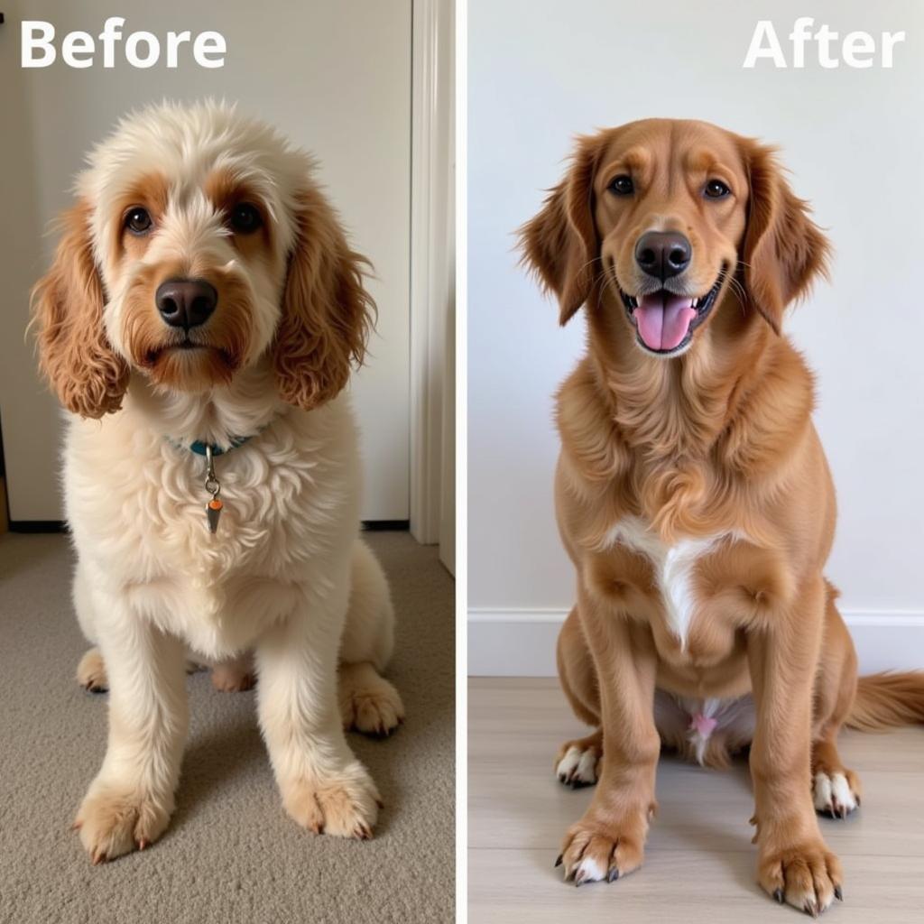 Dog with Shiny Coat After Raw Diet