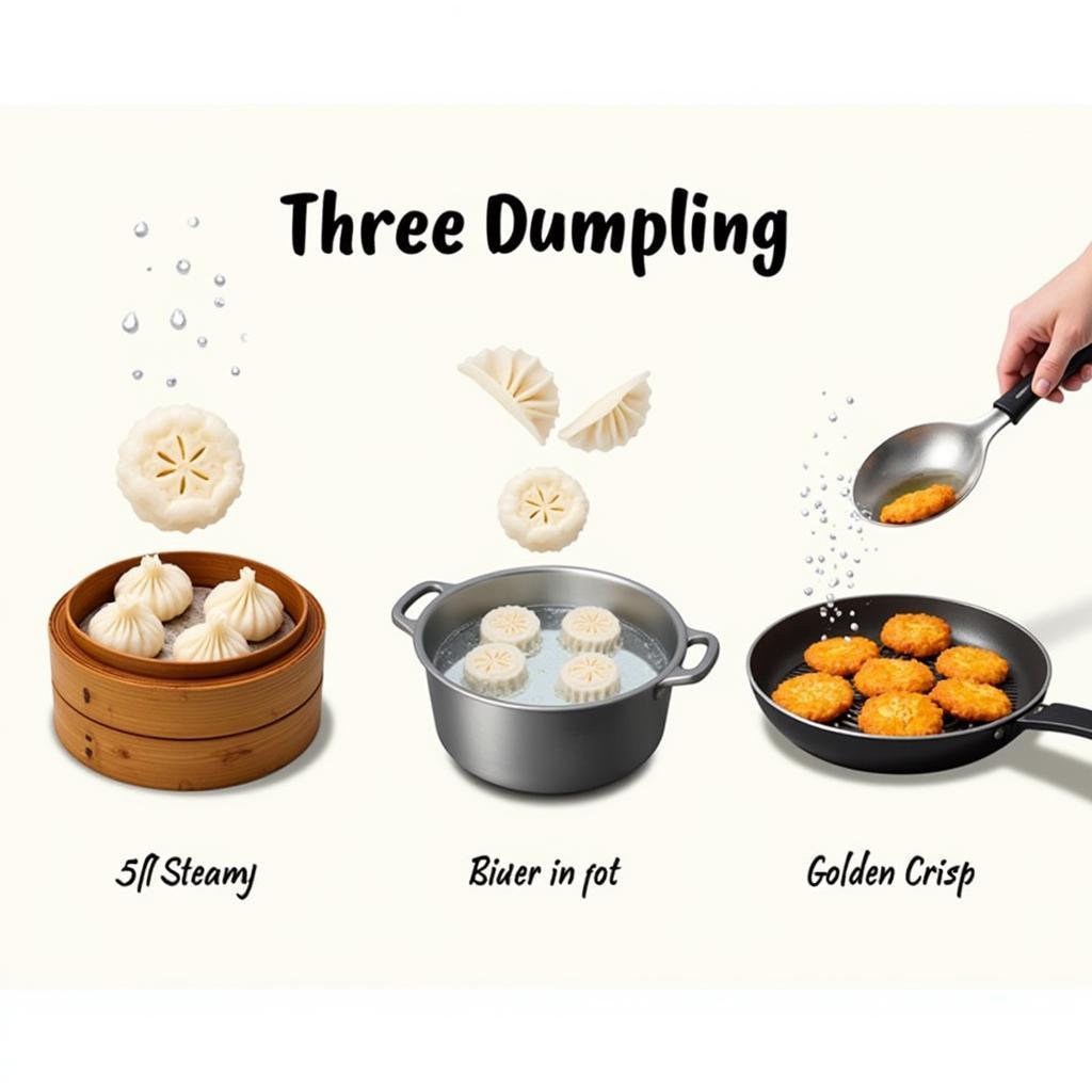 Various Dumpling Cooking Methods: Steaming, Boiling, Pan-frying