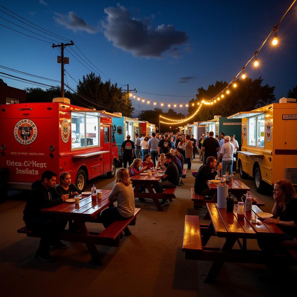 Vibrant El Paso Food Truck Scene at a Local Event